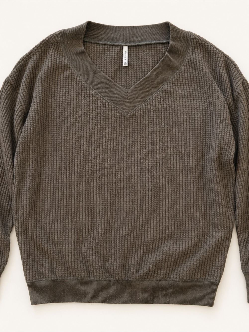Zsupply V-Neck Waffle Knit Sweater - Green